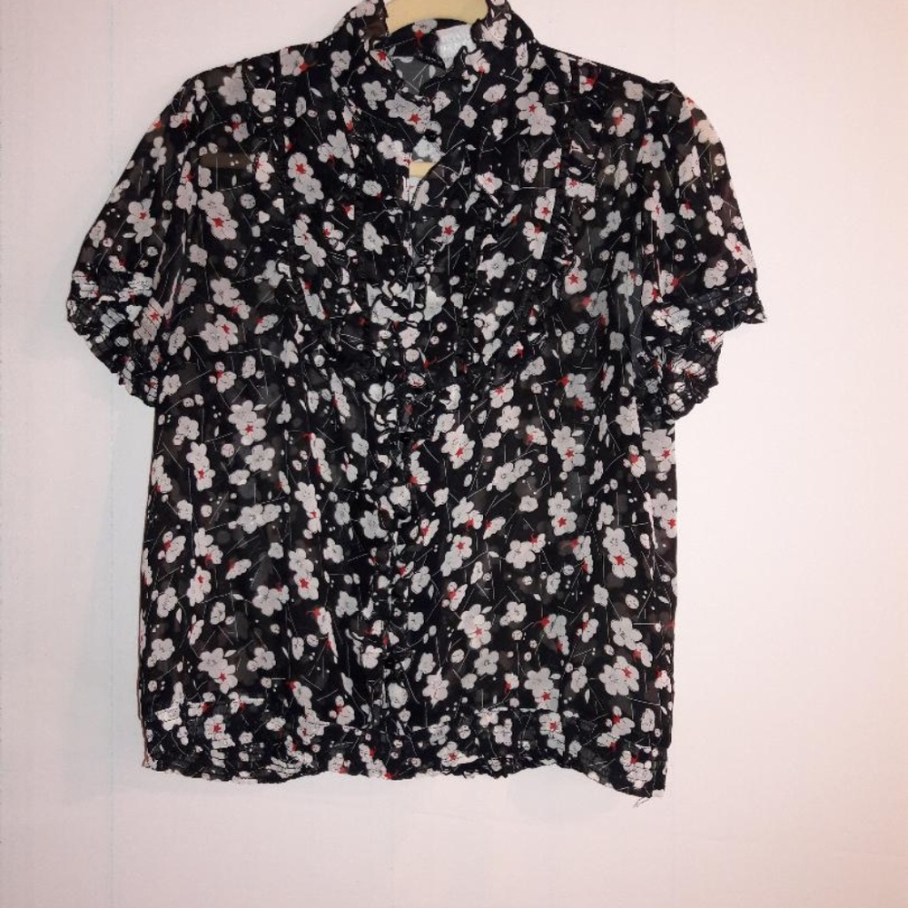 FIRE FLORAL BLOUSE